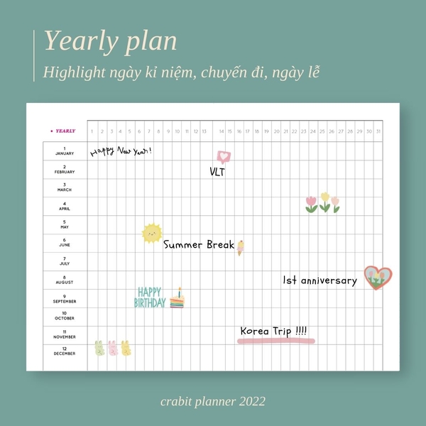 Sổ lịch Planner 2023 - Màu Tím