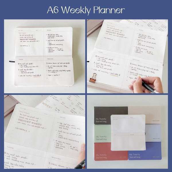 Sổ lịch Planner 2023 lên kế hoạch 12 tháng - Màu vàng