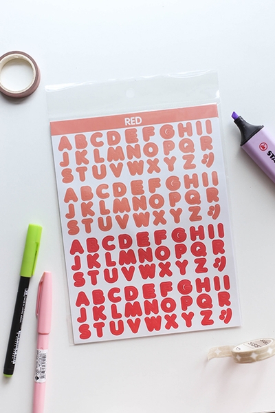 Sticker bảng chữ cái