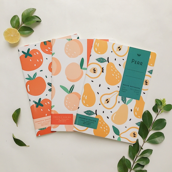 Combo 3 vở kẻ ngang Fruits - 120 trang