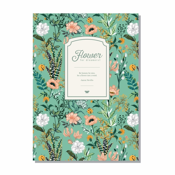 Vở kẻ ngang Flower Hoa xanh - 80 trang