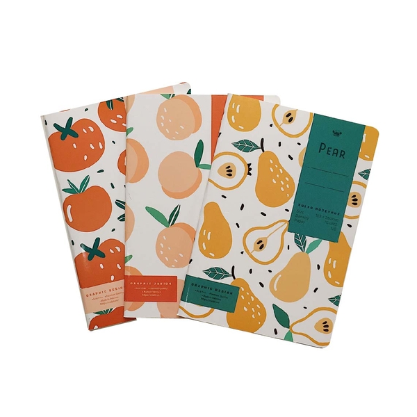 Combo 3 vở kẻ ngang Fruits - 120 trang