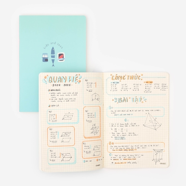 Vở ô vuông 120 trang - Cá