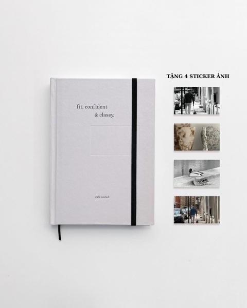 Sổ lịch kế hoạch Planner 2026 14 tháng A5 Crabit The Unfold - Hồng Xám