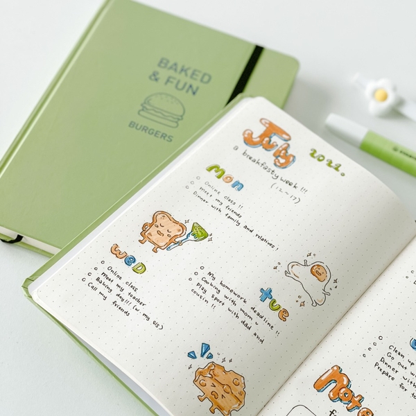 Sổ tay Dotgrid - Burger