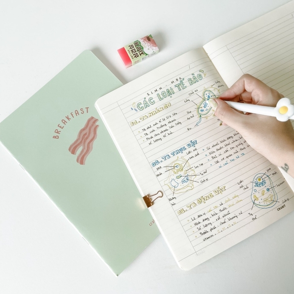 Combo 3 vở kẻ ngang 80 trang - Breakfast