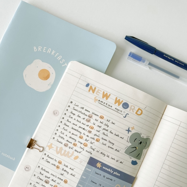 Vở kẻ ngang 80 trang - Fried Egg