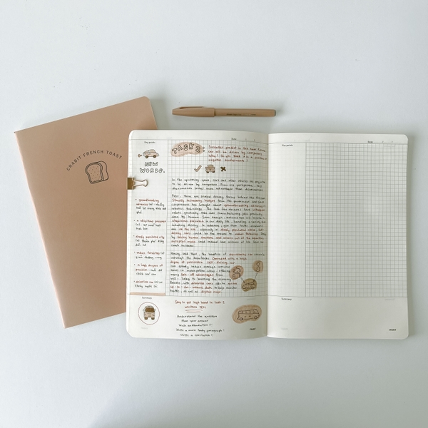 Vở Cornell Grid 120 trang - French Toast