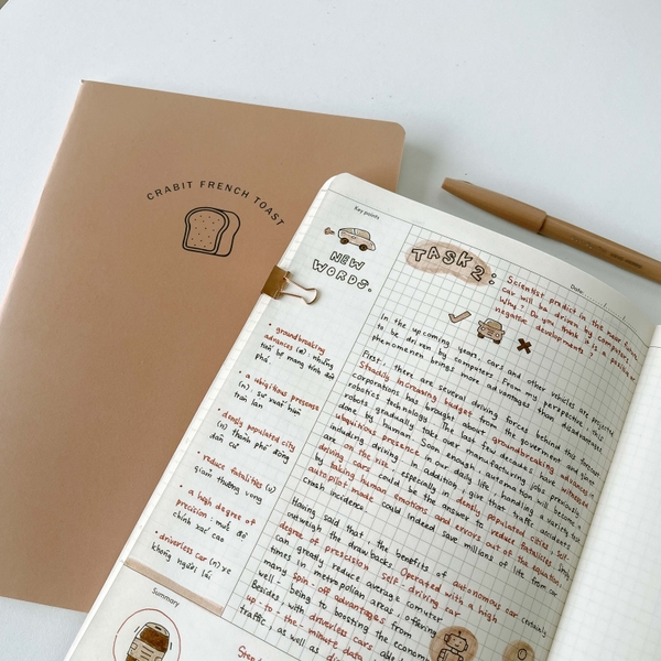 Vở Cornell Grid 120 trang - French Toast
