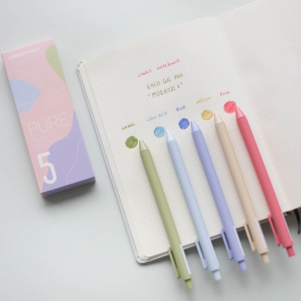 Hộp 5 bút gel Kaco Pure - Morandi 2