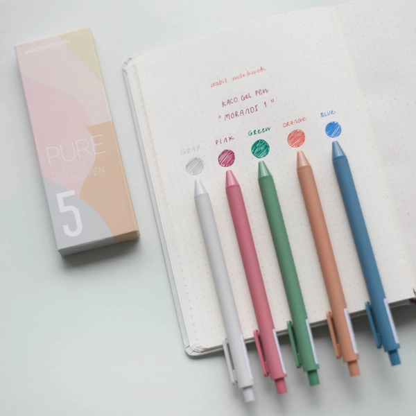 Hộp 5 bút gel Kaco Pure - Morandi 2