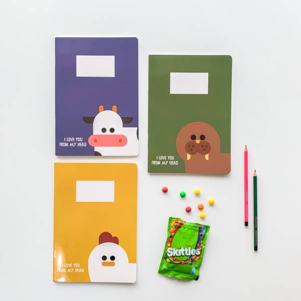 Combo 3 vở kẻ ngang Animal - 80 trang