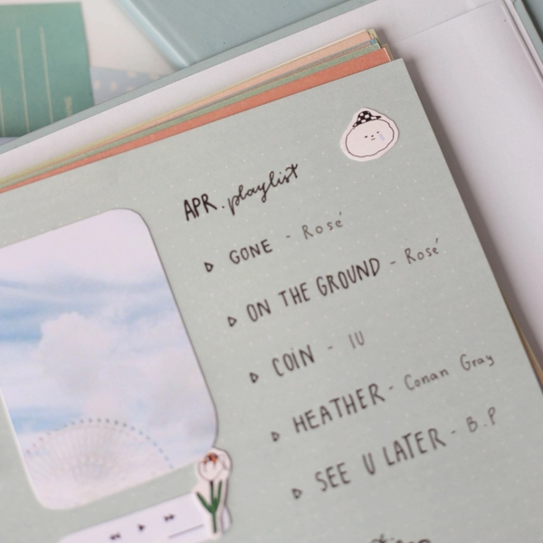 Ruột sổ còng A5 6 lỗ chấm dot màu sắc