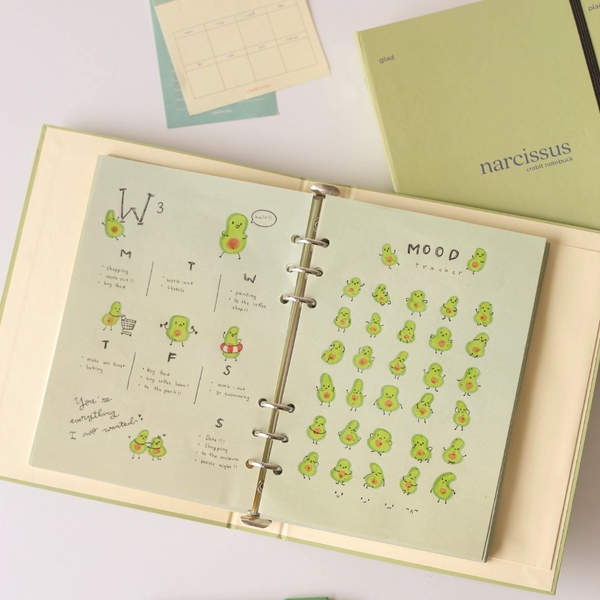 Ruột sổ còng A5 6 lỗ chấm dot màu sắc