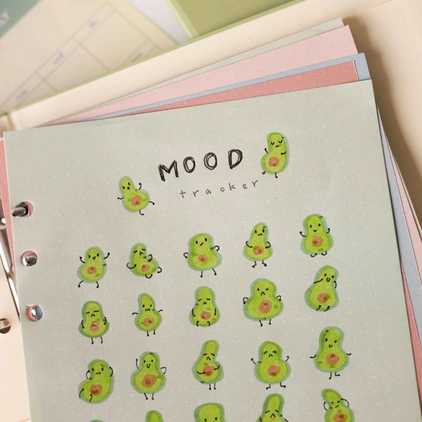 Ruột sổ còng A5 6 lỗ chấm dot màu sắc