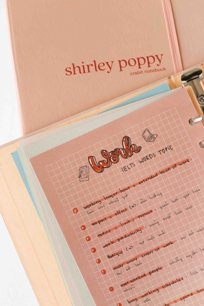 Sổ còng A5 6 lỗ - Shirley Poppy