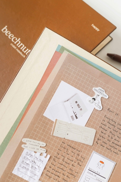 Ruột sổ còng A5 6 lỗ ô vuông màu sắc