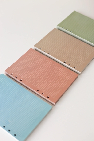 Ruột sổ còng A5 6 lỗ ô vuông màu sắc