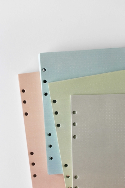 Ruột sổ còng A5 6 lỗ chấm dot màu sắc