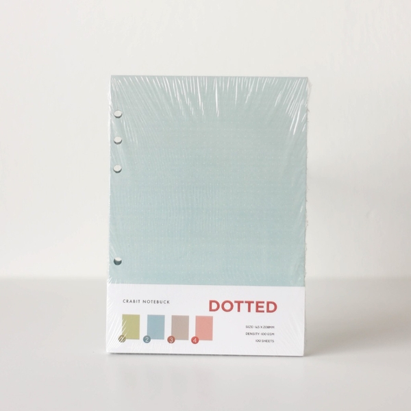 Ruột sổ còng A5 6 lỗ chấm dot màu sắc