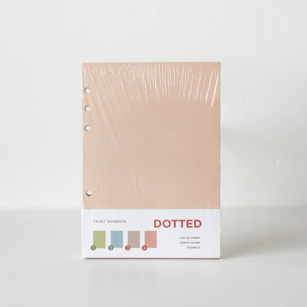 Ruột sổ còng A5 6 lỗ chấm dot màu sắc