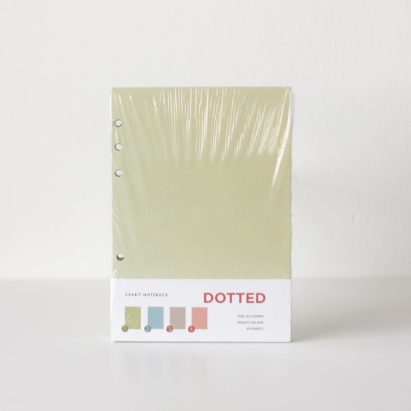 Ruột sổ còng A5 6 lỗ chấm dot màu sắc