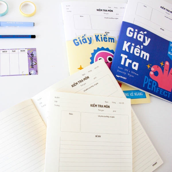 Tập 15 Giấy kiểm tra đôi Crabit - Ruột kẻ ngang - Bìa 5 Ngón