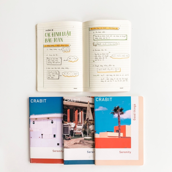 Combo 3 vở kẻ ngang 120 trang - Serenity