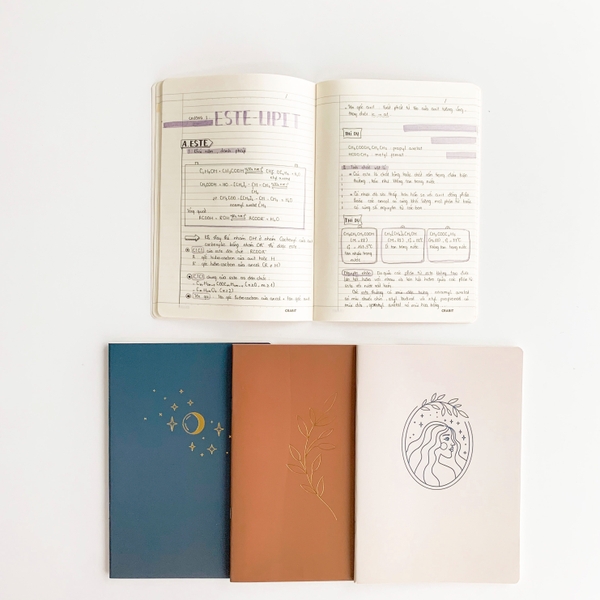 Combo 3 vở kẻ ngang nhũ - 80trang