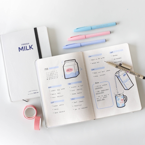 Combo Milky - chuyên dụng Bullet Journal