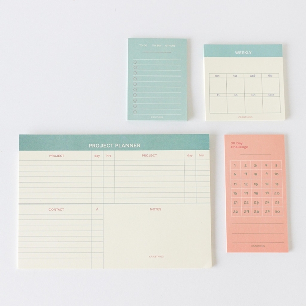 Project Planner Notepad - Crabit Notepad