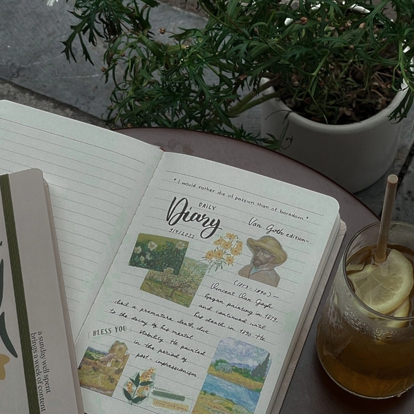 Sổ kẻ ngang A5, 130gsm, The Sunday Social, Hoa Be