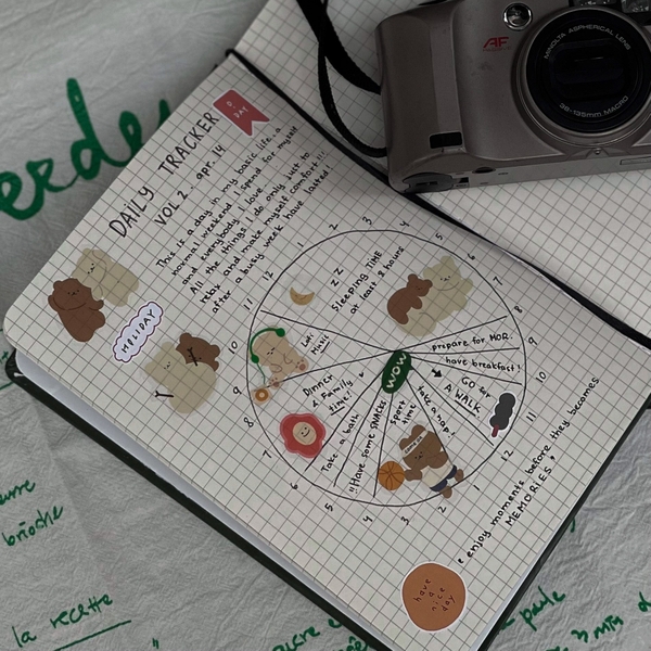 Sổ grid ô vuông A5, 130gsm, The Sunday Social, Mèo Xanh