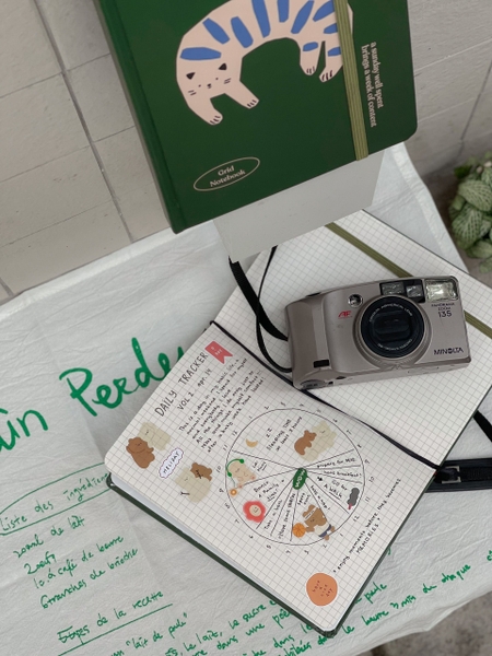 Sổ grid ô vuông A5, 130gsm, The Sunday Social, Mèo Xanh