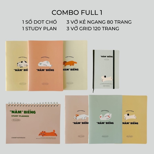 Combo Sổ Vở Planner "Nàm" Biếng