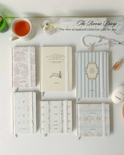 Sổ tay scrapbook handy kẻ ngang 130gsm The Reverie Diary - Ballet Trắng