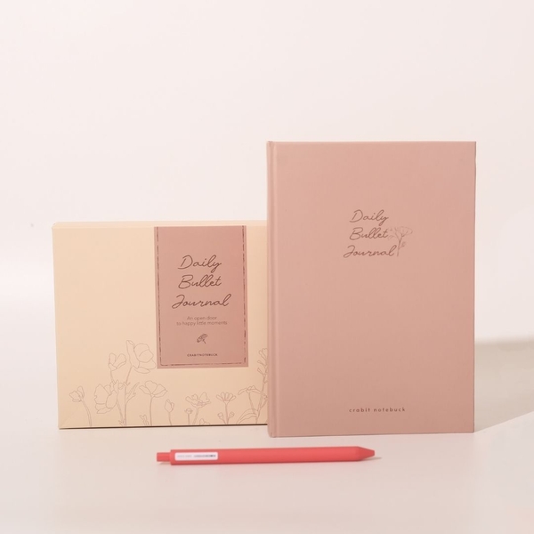 Bộ sổ Joyful Daily Bullet Journal + 1 bút Phoenix Tím