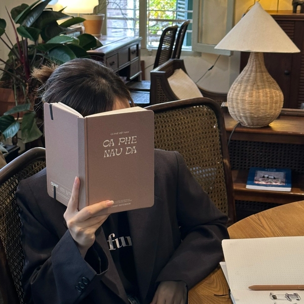 Sổ grid A5 130gsm - Nâu đá