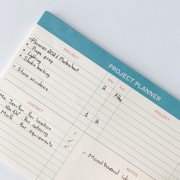 Project Planner Notepad - Crabit Notepad