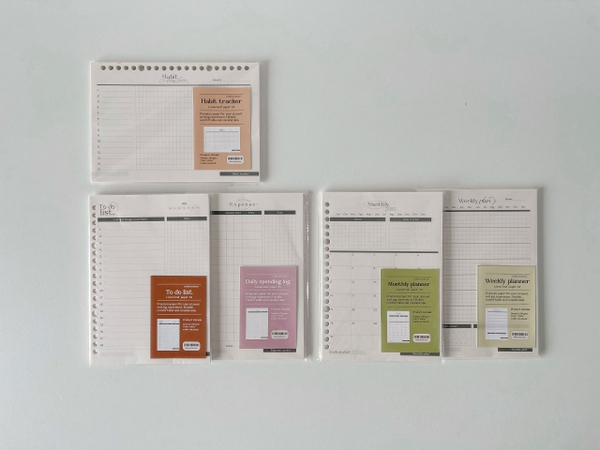 Tập giấy ruột sổ còng B5 lên kế hoạch 26 lỗ