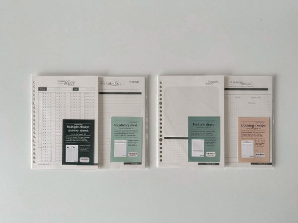 Tập giấy ruột sổ còng B5 lên kế hoạch 26 lỗ