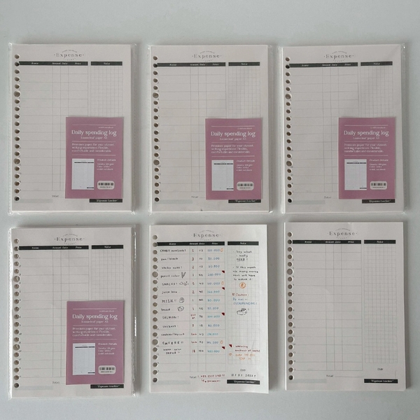 Tập giấy ruột sổ còng A5 lên kế hoạch 20 lỗ