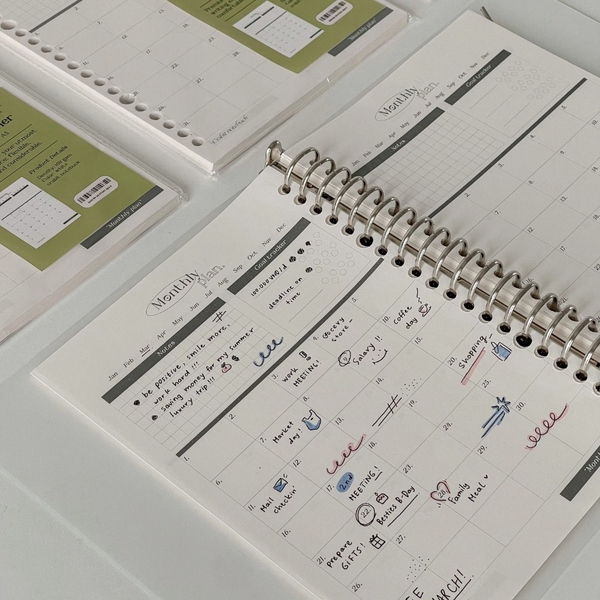 Tập giấy ruột sổ còng B5 lên kế hoạch 26 lỗ