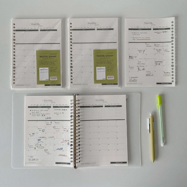 Tập giấy ruột sổ còng A5 lên kế hoạch 20 lỗ