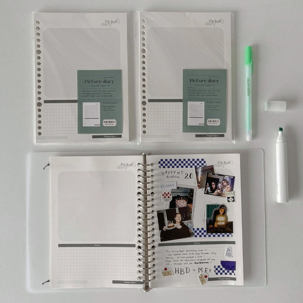 Tập giấy ruột sổ còng A5 lên kế hoạch 20 lỗ