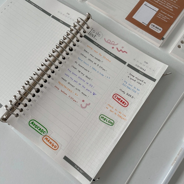 Tập giấy ruột sổ còng B5 lên kế hoạch 26 lỗ