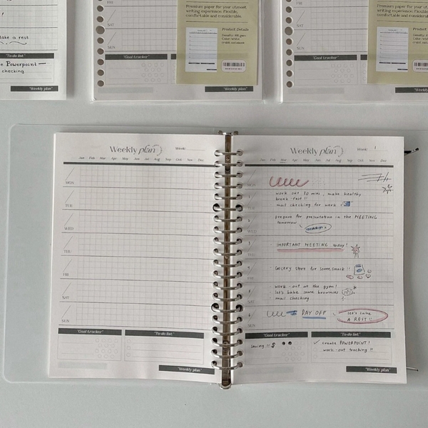 Tập giấy ruột sổ còng B5 lên kế hoạch 26 lỗ