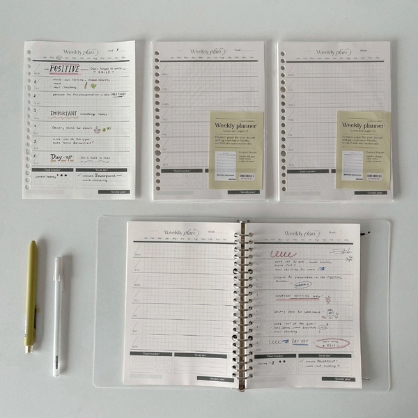 Tập giấy ruột sổ còng A5 lên kế hoạch 20 lỗ