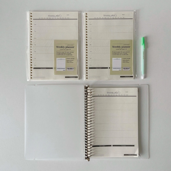 Tập giấy ruột sổ còng B5 lên kế hoạch 26 lỗ