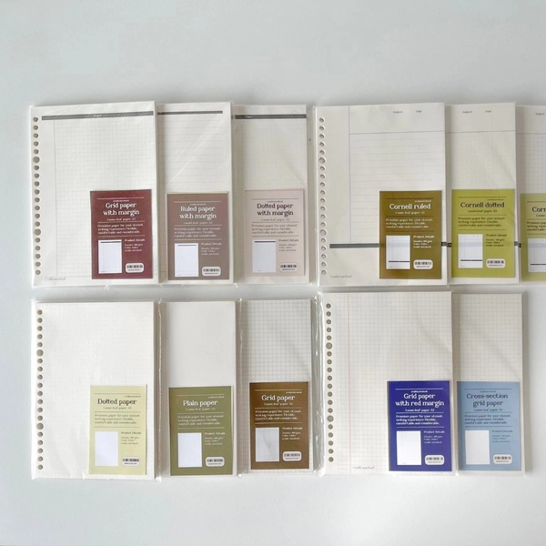 Tập giấy ruột sổ còng A5 ghi chép 20 lỗ